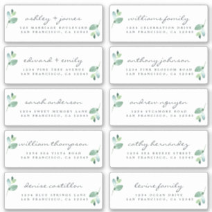 Chic Calligraphy Wedding Guest Adresetiketten Sticker