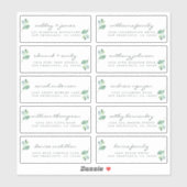 Chic Calligraphy Wedding Guest Adresetiketten Sticker (Vel)