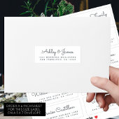 Chic Calligraphy Wedding Guest Adresetiketten Sticker