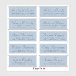 Chic Calligraphy Wedding Guest Adresetiketten Sticker