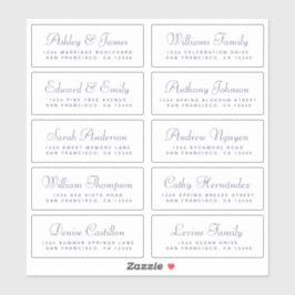 Chic Calligraphy Wedding Guest Adresetiketten Sticker