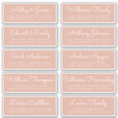 Chic Calligraphy Wedding Guest Adresetiketten Sticker (Voorkant)