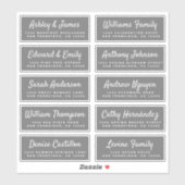 Chic Calligraphy Wedding Guest Adresetiketten Sticker (Vel)