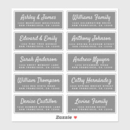 Chic Calligraphy Wedding Guest Adresetiketten Sticker