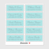 Chic Calligraphy Wedding Guest Adresetiketten Sticker (Vel)