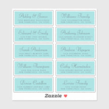 Chic Calligraphy Wedding Guest Adresetiketten