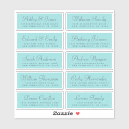 Chic Calligraphy Wedding Guest Adresetiketten Sticker