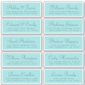 Chic Calligraphy Wedding Guest Adresetiketten Sticker (Voorkant)