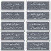 Chic Calligraphy Wedding Guest Adresetiketten Sticker (Voorkant)