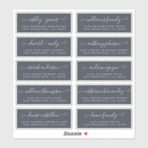 Chic Calligraphy Wedding Guest Adresetiketten