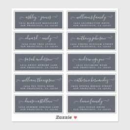 Chic Calligraphy Wedding Guest Adresetiketten Sticker
