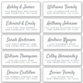 Chic Calligraphy Wedding Guest Adresetiketten Sticker (Voorkant)