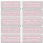 Chic Calligraphy Wedding Guest Adresetiketten Sticker (Voorkant)