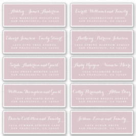 Chic Calligraphy Wedding Guest Adresetiketten Sticker