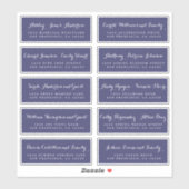 Chic Calligraphy Wedding Guest Adresetiketten Sticker (Vel)