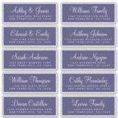 Chic Calligraphy Wedding Guest Adresetiketten Sticker (Voorkant)