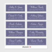Chic Calligraphy Wedding Guest Adresetiketten Sticker (Vel)