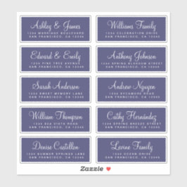 Chic Calligraphy Wedding Guest Adresetiketten Sticker