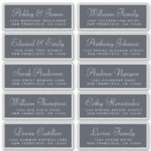 Chic Calligraphy Wedding Guest Adresetiketten Sticker (Voorkant)