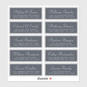 Chic Calligraphy Wedding Guest Adresetiketten Sticker (Vel)