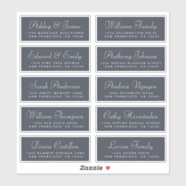 Chic Calligraphy Wedding Guest Adresetiketten Sticker