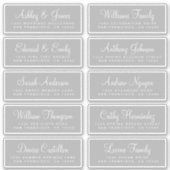 Chic Calligraphy Wedding Guest Adresetiketten Sticker (Voorkant)