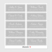 Chic Calligraphy Wedding Guest Adresetiketten Sticker (Vel)