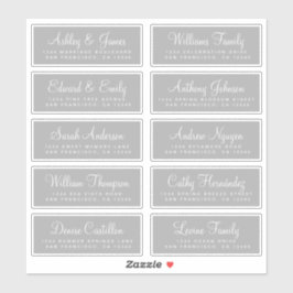 Chic Calligraphy Wedding Guest Adresetiketten Sticker