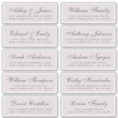Chic Calligraphy Wedding Guest Adresetiketten Sticker (Voorkant)