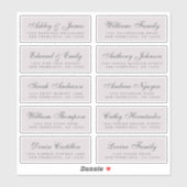 Chic Calligraphy Wedding Guest Adresetiketten Sticker (Vel)