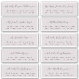 Chic Calligraphy Wedding Guest Adresetiketten Sticker