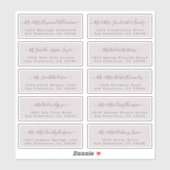 Chic Calligraphy Wedding Guest Adresetiketten Sticker (Vel)