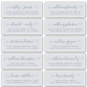 Chic Calligraphy Wedding Guest Adresetiketten Sticker (Voorkant)