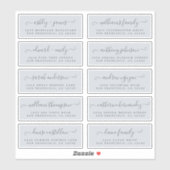 Chic Calligraphy Wedding Guest Adresetiketten Sticker (Vel)