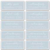 Chic Calligraphy Wedding Guest Adresetiketten Sticker (Voorkant)