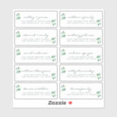 Chic Calligraphy Wedding Guest Adresetiketten Sticker (Vel)