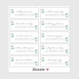 Chic Calligraphy Wedding Guest Adresetiketten Sticker
