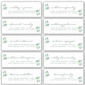 Chic Calligraphy Wedding Guest Adresetiketten Sticker (Voorkant)