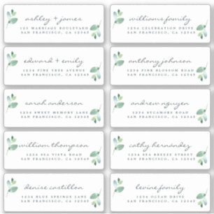 Chic Calligraphy Wedding Guest Adresetiketten Sticker