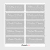 Chic Calligraphy Wedding Guest Adresetiketten Sticker (Vel)