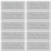 Chic Calligraphy Wedding Guest Adresetiketten Sticker (Voorkant)