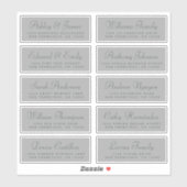 Chic Calligraphy Wedding Guest Adresetiketten Sticker (Vel)