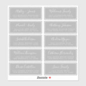 Chic Calligraphy Wedding Guest Adresetiketten Sticker (Vel)