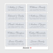 Chic Calligraphy Wedding Guest Adresetiketten Sticker (Vel)