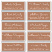 Chic Calligraphy Wedding Guest Adresetiketten Sticker (Voorkant)