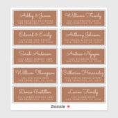 Chic Calligraphy Wedding Guest Adresetiketten Sticker (Vel)