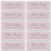 Chic Calligraphy Wedding Guest Adresetiketten Sticker (Voorkant)