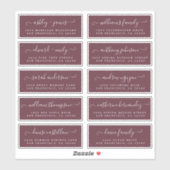 Chic Calligraphy Wedding Guest Adresetiketten Sticker (Vel)