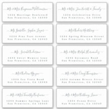 Chic Calligraphy Wedding Guest Adresetiketten