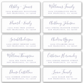 Chic Calligraphy Wedding Guest Adresetiketten Sticker